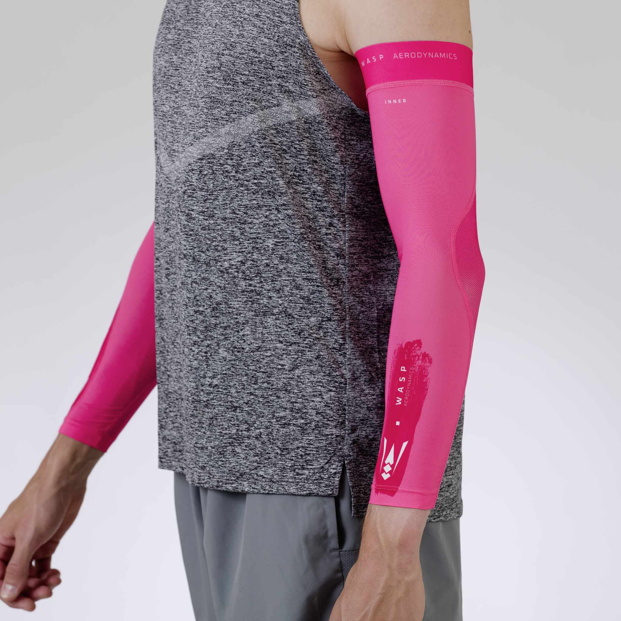 Side view of premium lycra arm sleeves designed for superior comfort and an enhanced wearing experience.
