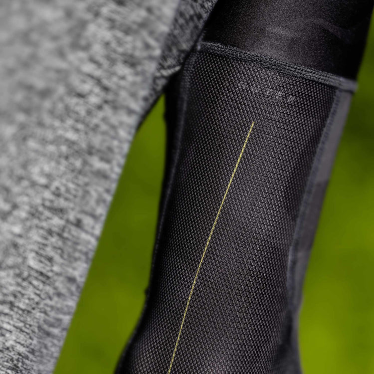 Close-up of the fine craftsmanship and precise stitching on the camo arm sleeve, highlighting its quality and attention to detail.